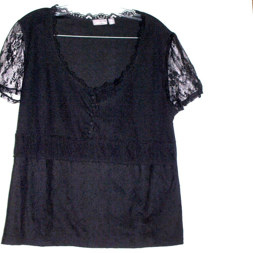 Apt 9 Black Tank Top Women 1X